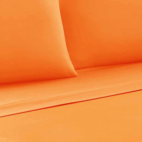 Orange 1800 Thread Count bed sheet