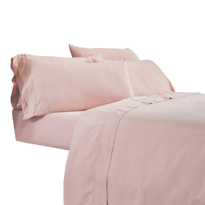 Pink microfiber bed sheet set