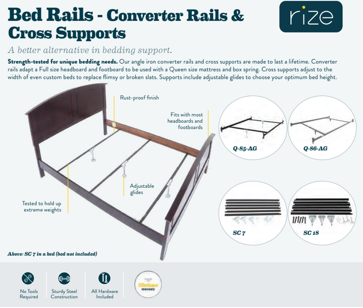 bed converter rails