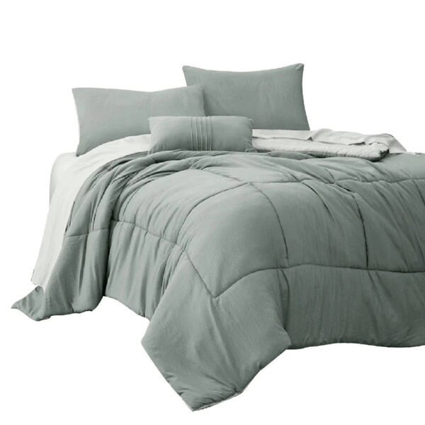 Serene Sophistication: 8 Piece Sheet & Comforter Set - Image 2