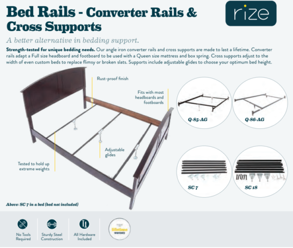 wood bed frame support system