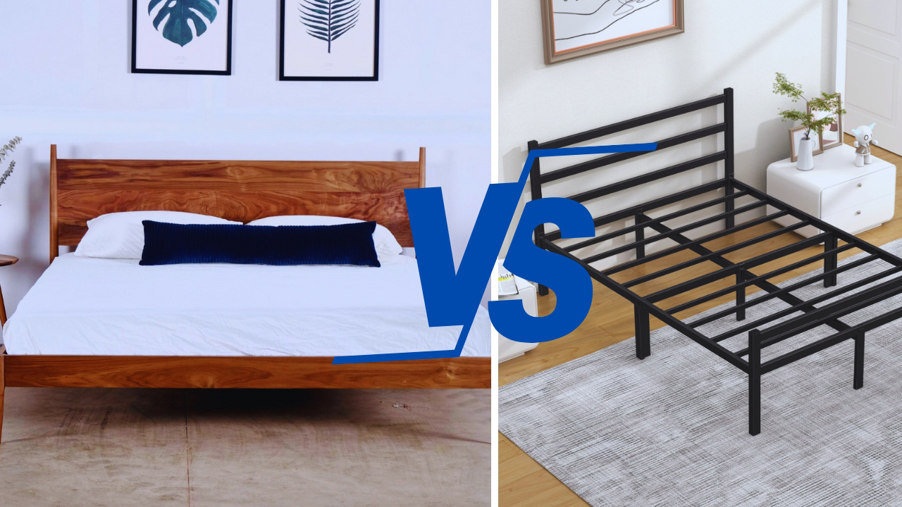 Metal VS Wood Bed Frame: Pros, Cons Which is Better For You? Metal VS Wood Bed Frame<br />